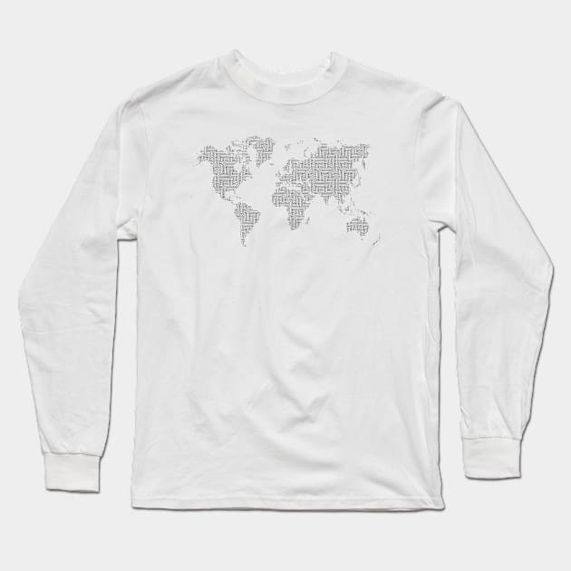 Cartography Long Sleeve T-Shirt by Bayumahardhika